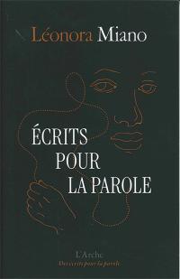 Écrits pour la parole